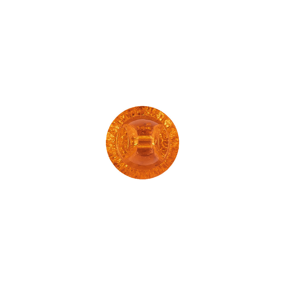 Translucent Vibrant Orange Abstract Radiating Shank Back Glass Button - 16L/10mm Detail Translucent Vibrant Orange Abstract Radiating Shank Back Glass Button - 16L/10mm Detail