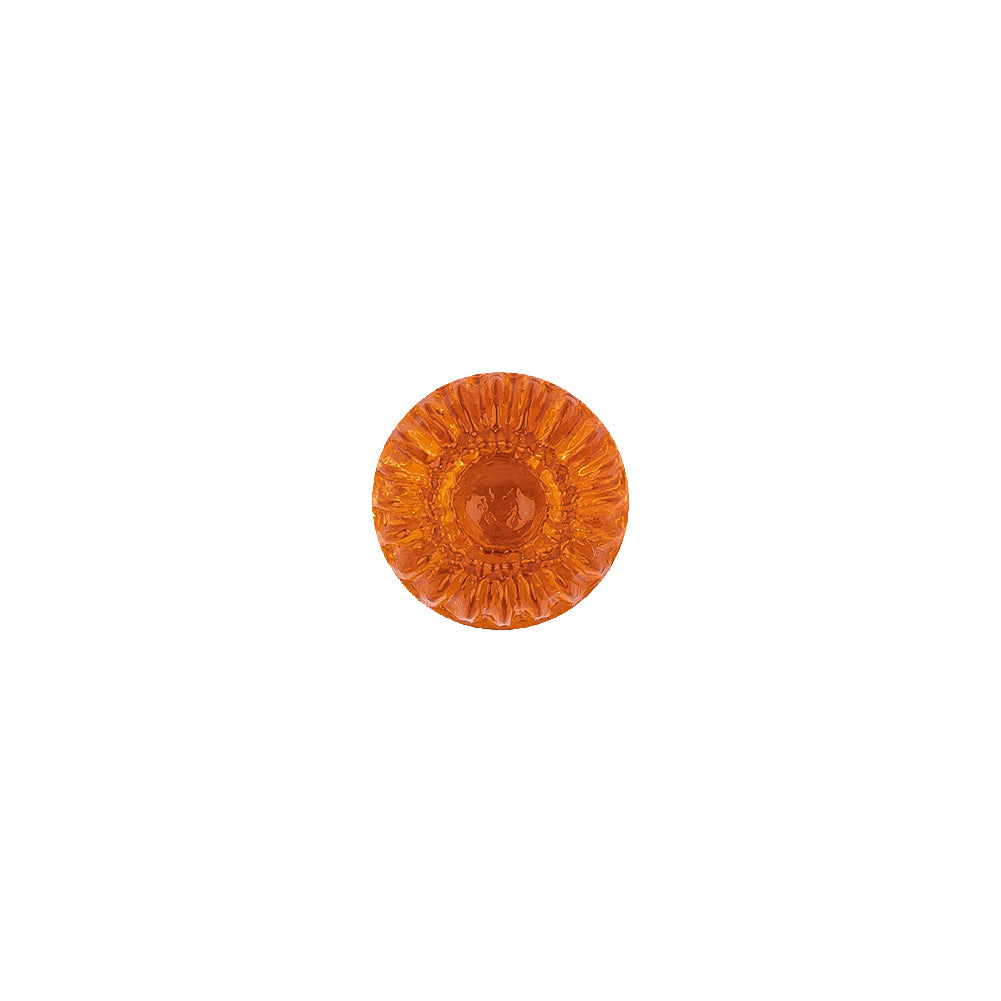 Translucent Vibrant Orange Abstract Radiating Shank Back Glass Button - 16L/10mm Translucent Vibrant Orange Abstract Radiating Shank Back Glass Button - 16L/10mm