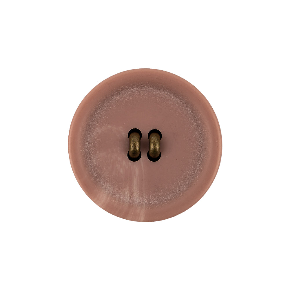 Rose Prove and Brass Shallow Plate Plastic and Metal Shank Back Button - 36L/23mm Rose Prove and Brass Shallow Plate Plastic and Metal Shank Back Button - 36L/23mm