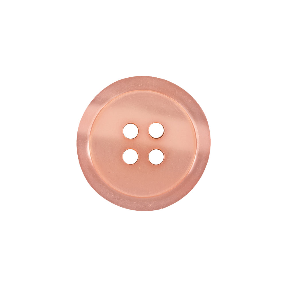 Shiny Peach Shallow Plate 4-Hole Plastic Suit Button - 32L/20mm Shiny Peach Shallow Plate 4-Hole Plastic Suit Button - 32L/20mm