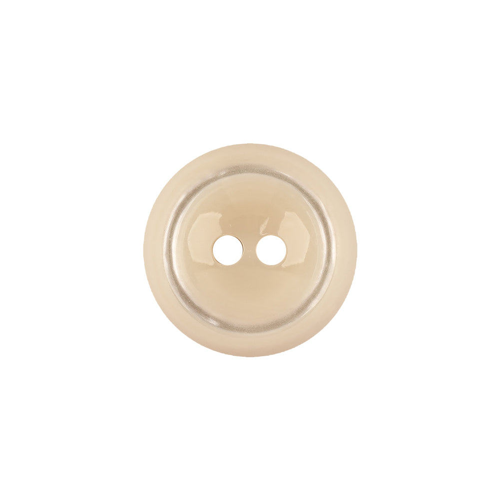 Italian White Asparagus with Translucent Rim 2-Hole Inkwell Button - 28L/18mm Italian White Asparagus with Translucent Rim 2-Hole Inkwell Button - 28L/18mm