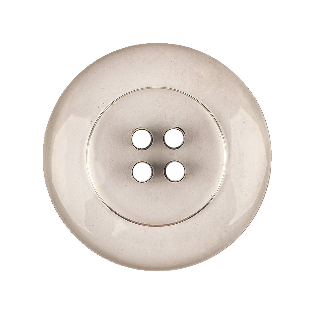 Italian Transparent and Black 4-Hole Tire Rimmed Jacket Button - 44L/28mm Detail Italian Transparent and Black 4-Hole Tire Rimmed Jacket Button - 44L/28mm Detail