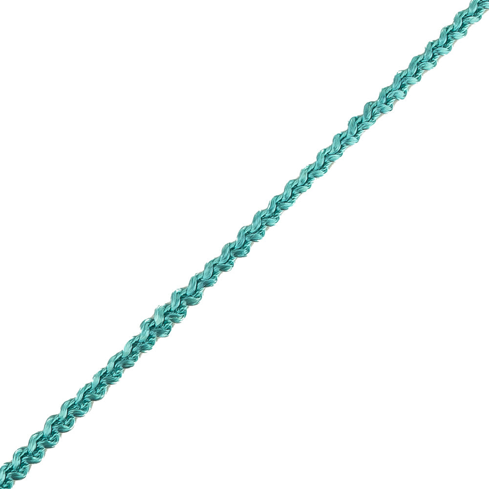 Blue Green Cotton Blend Braided Trim - 0.1875" Detail Blue Green Cotton Blend Braided Trim - 0.1875" Detail