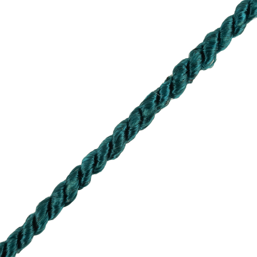 Ocean Blue Cotton Blend Twisted Cord - 3mm Detail Ocean Blue Cotton Blend Twisted Cord - 3mm Detail