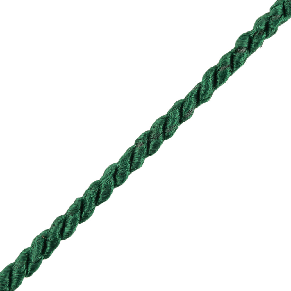 Emerald Green Cotton Blend Twisted Cord - 3mm Detail Emerald Green Cotton Blend Twisted Cord - 3mm Detail