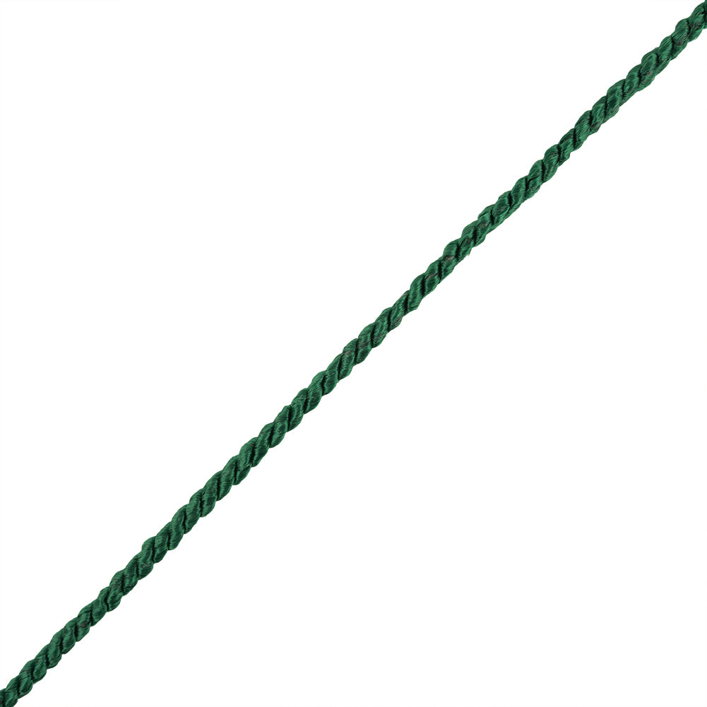 Emerald Green Cotton Blend Twisted Cord - 3mm Emerald Green Cotton Blend Twisted Cord - 3mm