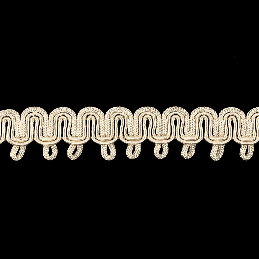 Oyster White Waves and Picots Braided Trim - 0.75" Detail Oyster White Waves and Picots Braided Trim - 0.75" Detail