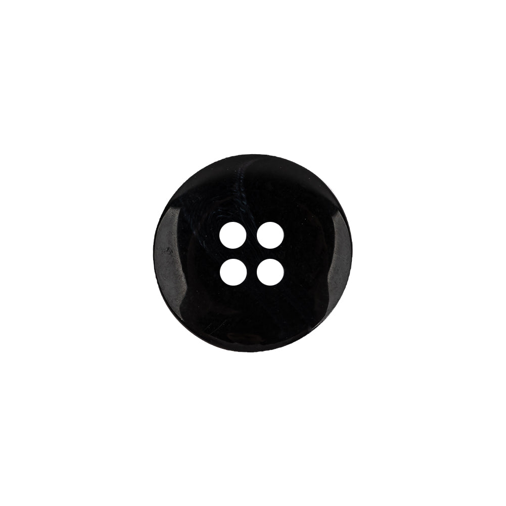 Go to Black Low Convex 4-Hole Plastic Suiting Button - 24L/15mm Go to Black Low Convex 4-Hole Plastic Suiting Button - 24L/15mm