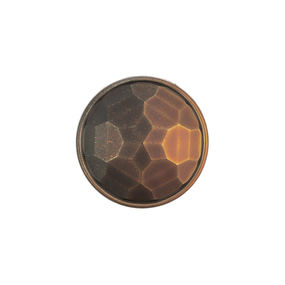 Italian Matte Bronze Faceted Metal Look Shank Back Button - 32L/20mm Italian Matte Bronze Faceted Metal Look Shank Back Button - 32L/20mm