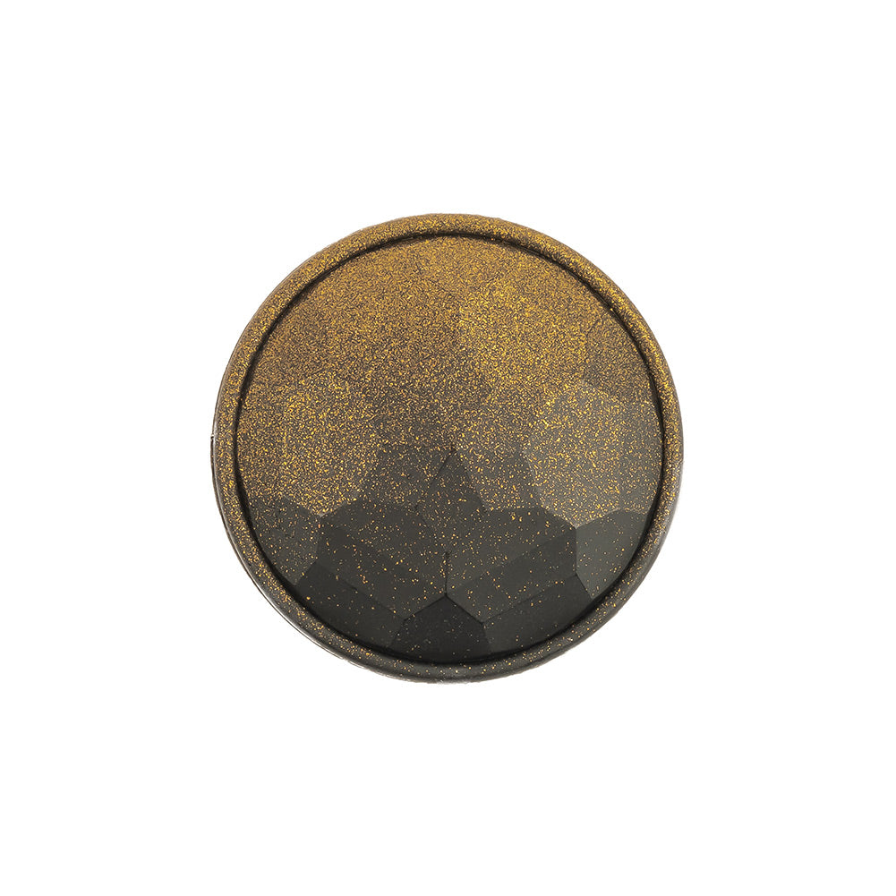 Italian Matte Brass Faceted Metal Look Shank Back Button - 36L/23mm Italian Matte Brass Faceted Metal Look Shank Back Button - 36L/23mm