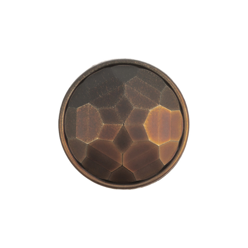 Italian Matte Bronze Faceted Metal Look Shank Back Button - 36L/23mm Italian Matte Bronze Faceted Metal Look Shank Back Button - 36L/23mm