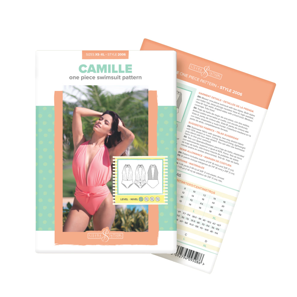 Camille One Piece Swimsuit Sirena Sewing Pattern Camille One Piece Swimsuit Sirena Sewing Pattern