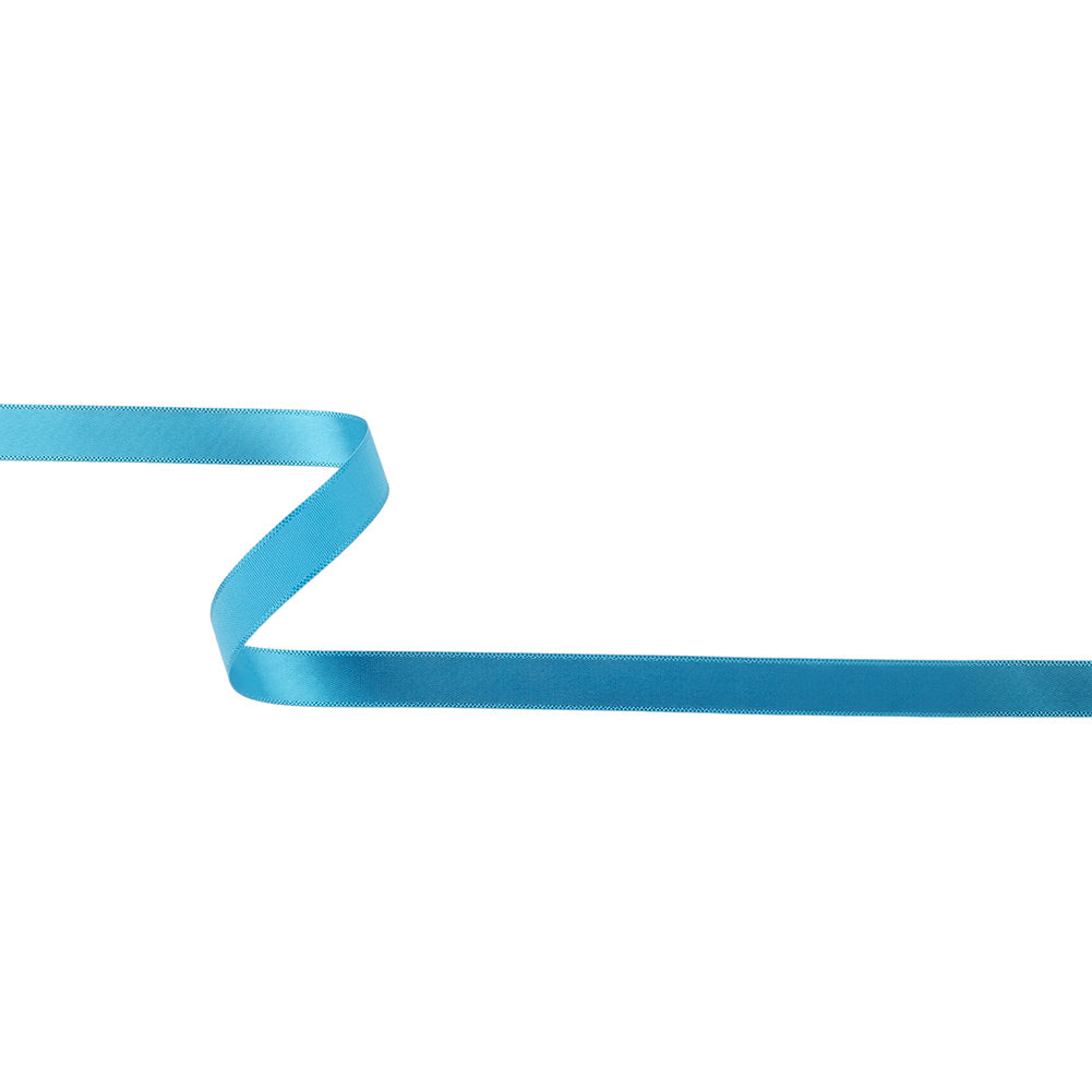 Peacock Blue Single Faced Satin Ribbon - 0.4375" Peacock Blue Single Faced Satin Ribbon - 0.4375"