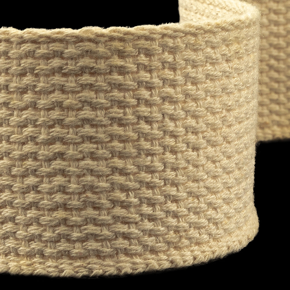 Beige Heavyweight Cotton Webbing - 2" Detail Beige Heavyweight Cotton Webbing - 2" Detail