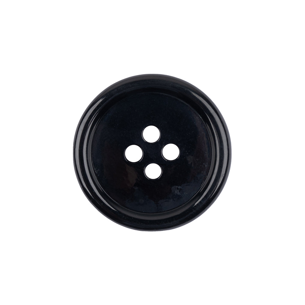 Black Shallow Plate 4-Hole Plastic Suit Button - 35L/22mm Black Shallow Plate 4-Hole Plastic Suit Button - 35L/22mm
