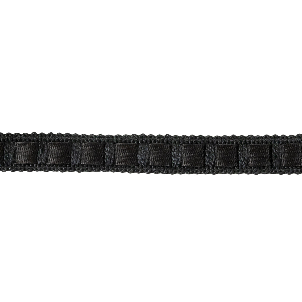 Tap Shoe Braided Trim with Satin Ribbon Center - 0.4375" Detail Tap Shoe Braided Trim with Satin Ribbon Center - 0.4375" Detail
