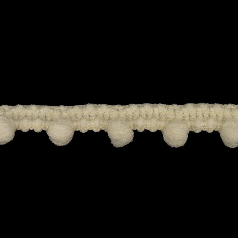 White Asparagus Puffy Bobbles Stretch Trim - 0.375" Detail White Asparagus Puffy Bobbles Stretch Trim - 0.375" Detail