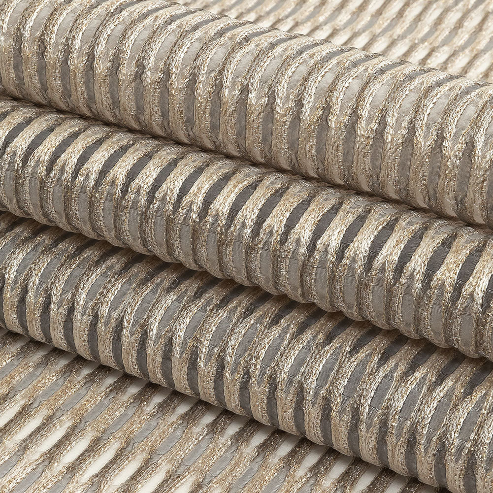 Metallic Gold and Beige Raised Lattice Sheer Organza Luxury Brocade Folded Metallic Gold and Beige Raised Lattice Sheer Organza Luxury Brocade Folded