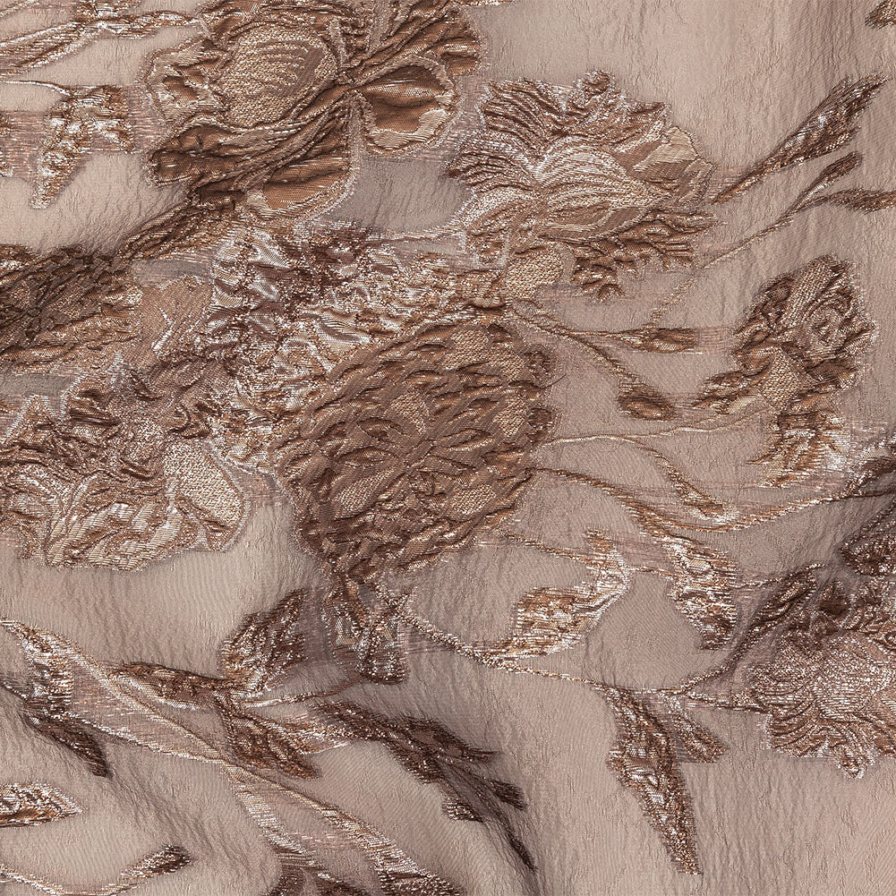 Metallic Rose Gold Floral Luxury Burnout Brocade Metallic Rose Gold Floral Luxury Burnout Brocade