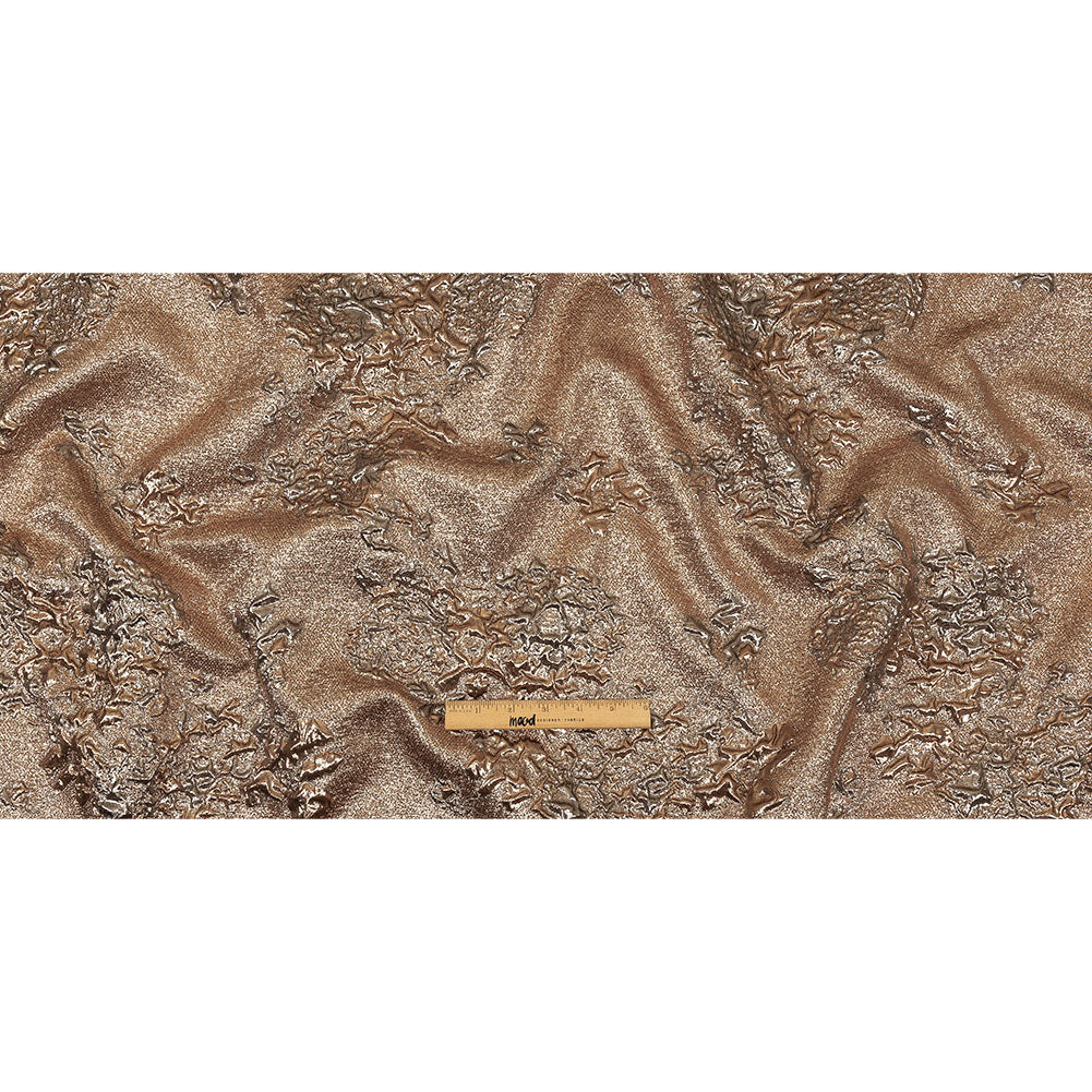 Metallic Gunmetal and Copper Floral Luxury Brocade Full Metallic Gunmetal and Copper Floral Luxury Brocade Full