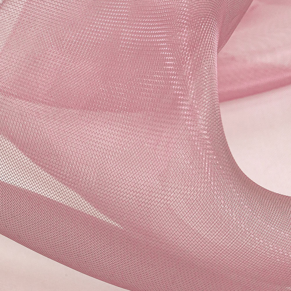 Stiff Mesh-Like Polyester Organza - Pink Lilac - Iris Collection Detail Stiff Mesh-Like Polyester Organza - Pink Lilac - Iris Collection Detail