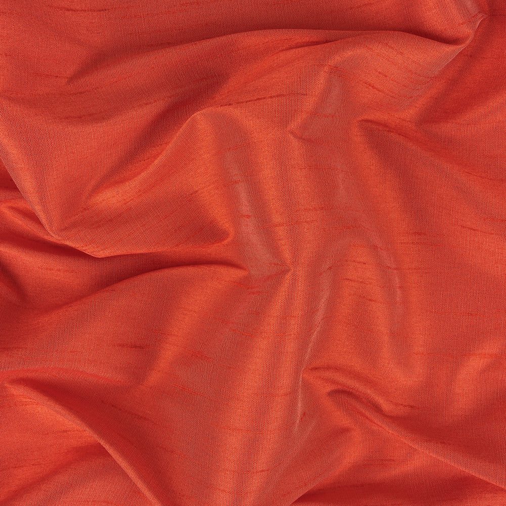 Polyester Shantung - Hot Coral - Eirian Collection Polyester Shantung - Hot Coral - Eirian Collection