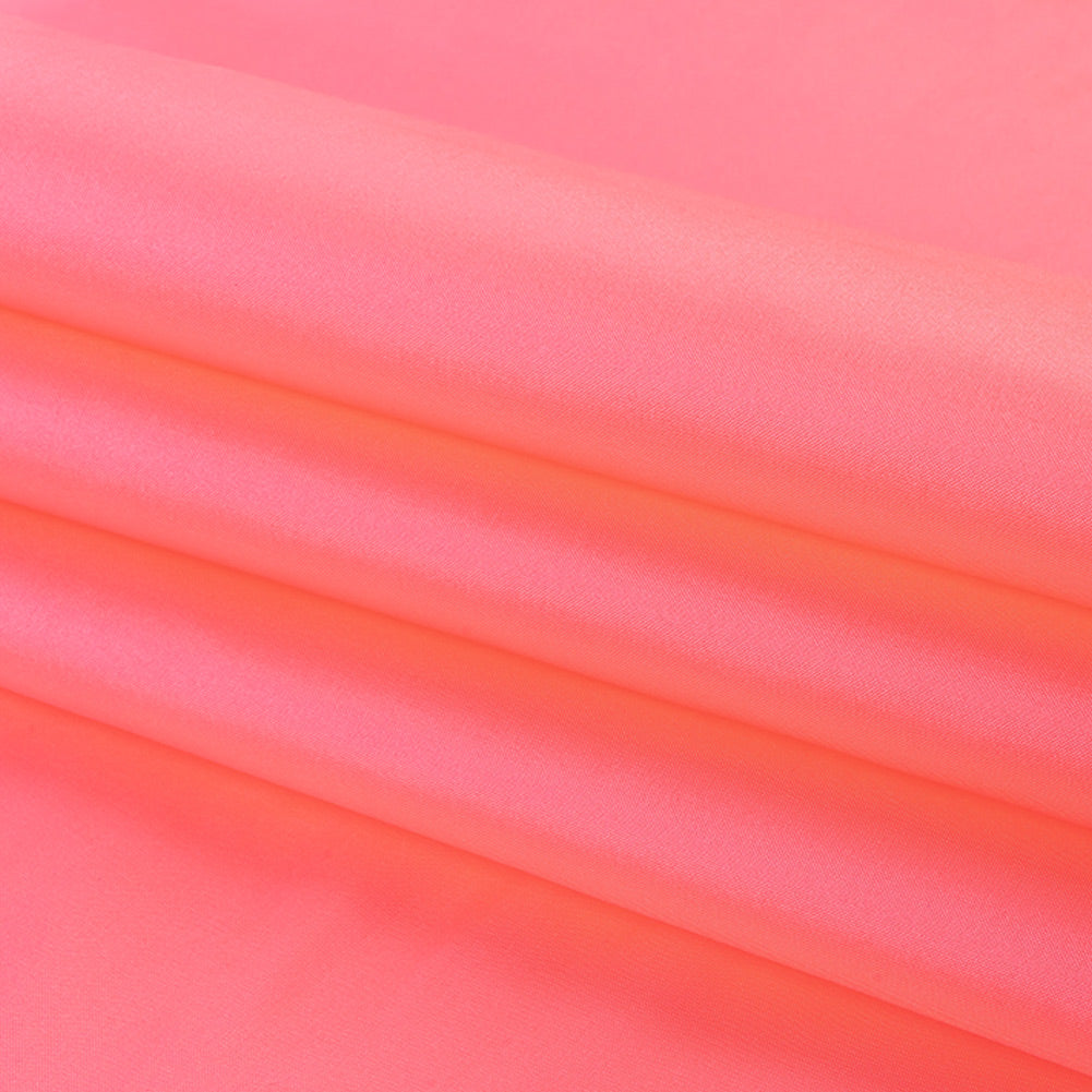Polyester Taffeta - Plain Dyed Neon Pink - Bellamy Collection - Folded Polyester Taffeta - Plain Dyed Neon Pink - Bellamy Collection - Folded