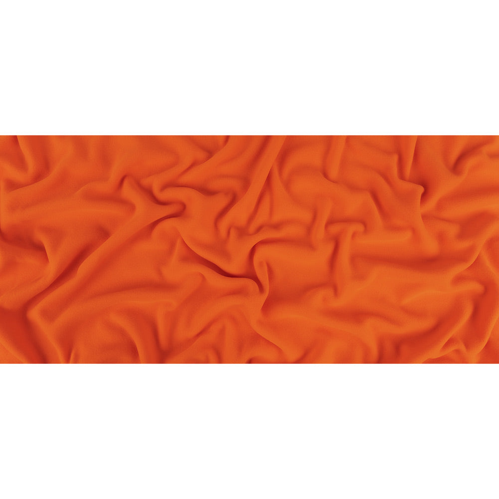 Flame Orange Recycled Polyester Stretch Knit Fleece Full Flame Orange Recycled Polyester Stretch Knit Fleece Full