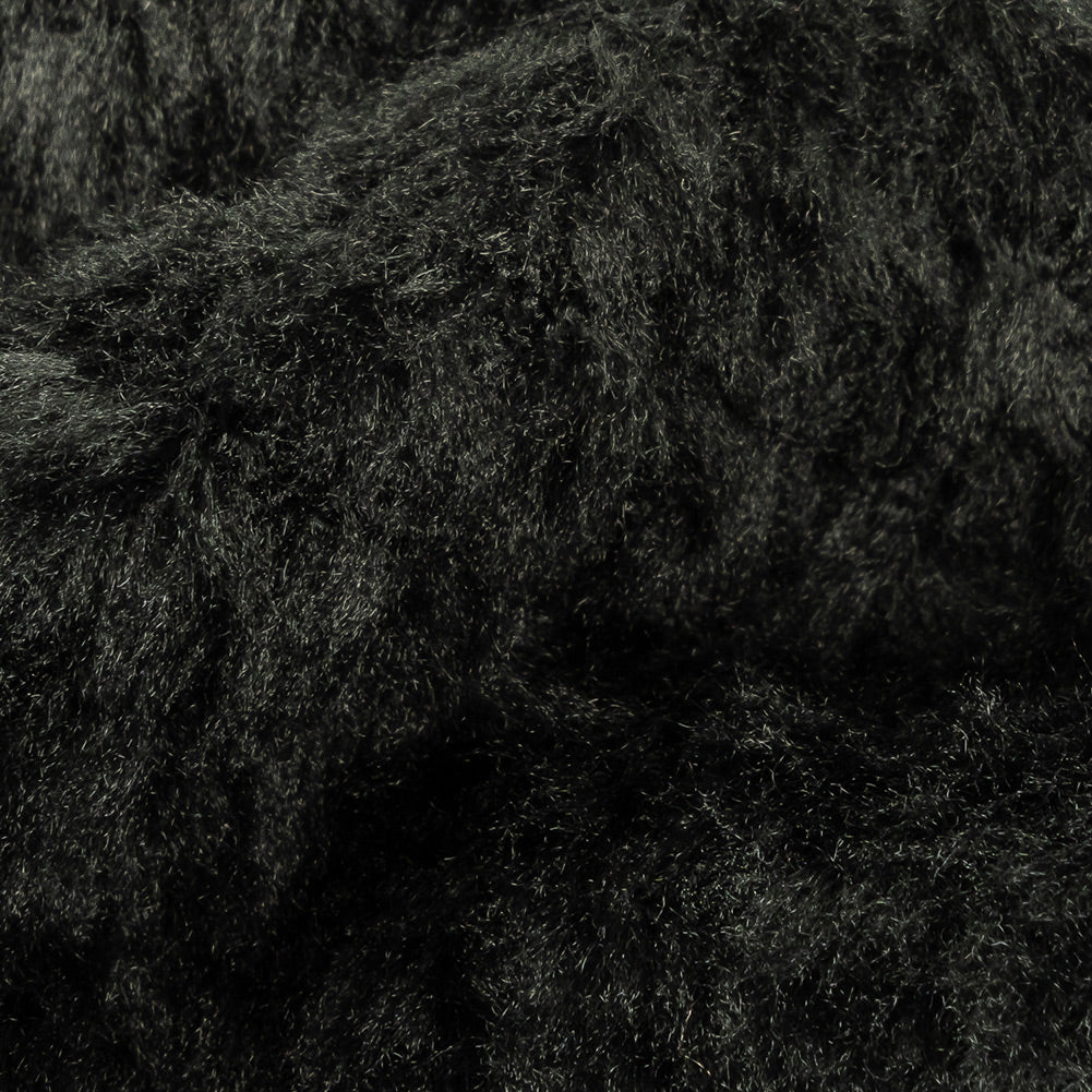 Black Plush Polyester Bubble Fleece Detail Black Plush Polyester Bubble Fleece Detail