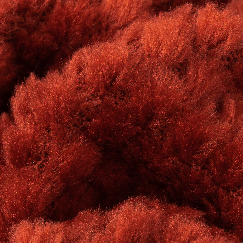 Sun Dried Tomato Plush Polyester Bubble Fleece Detail Sun Dried Tomato Plush Polyester Bubble Fleece Detail