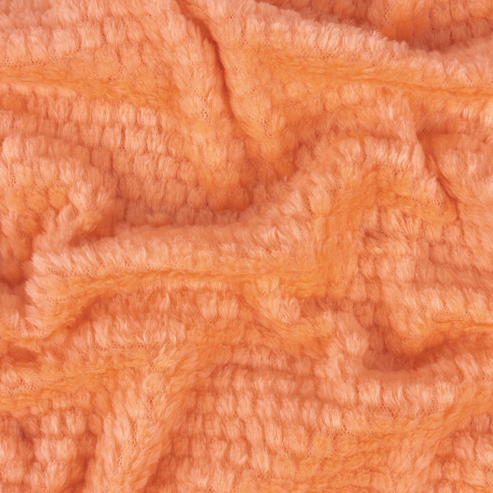 Papaya Punch Plush Polyester Bubble Fleece Papaya Punch Plush Polyester Bubble Fleece