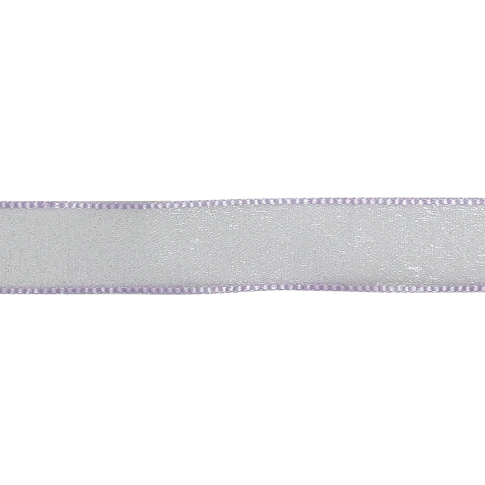 Lavender Shimmering Organza Ribbon with Woven Edges - 0.75" Detail Lavender Shimmering Organza Ribbon with Woven Edges - 0.75" Detail
