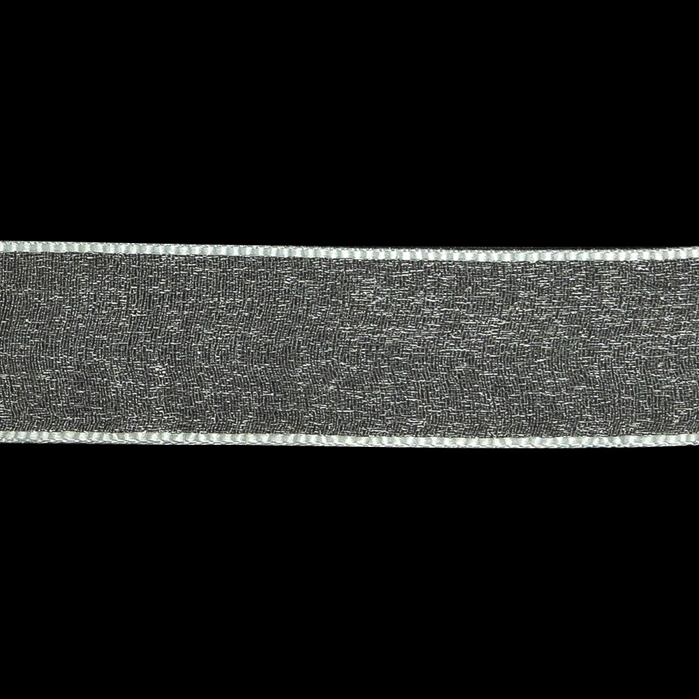 Pale Blue Shimmering Organza Ribbon with Woven Edges - 1.125" Detail Pale Blue Shimmering Organza Ribbon with Woven Edges - 1.125" Detail