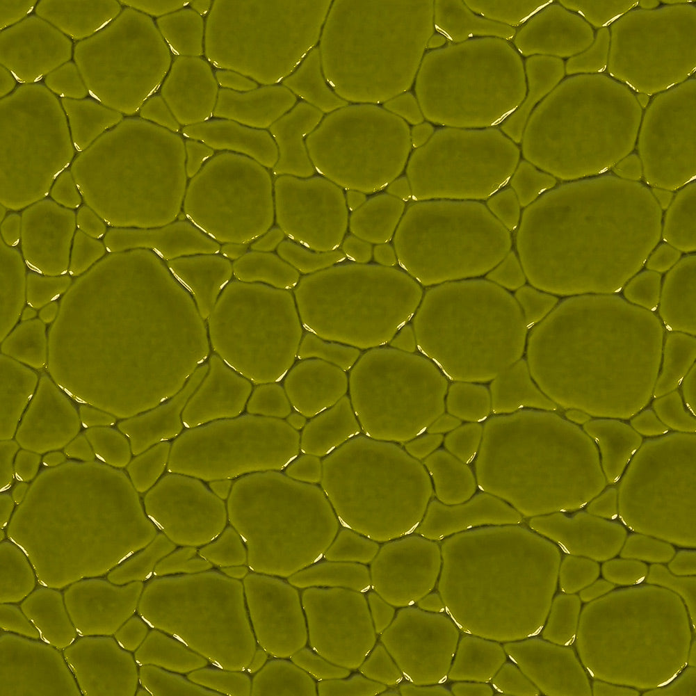 Faux Crocodile Patent Leather - Avocado - Brisbane Collection Detail Faux Crocodile Patent Leather - Avocado - Brisbane Collection Detail