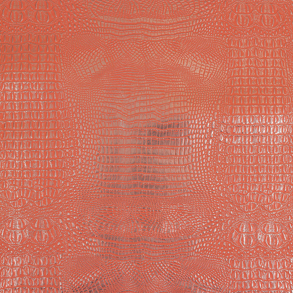 Metallic Crocodile Embossed Vinyl - Pink and Silver - Twain Collection Metallic Crocodile Embossed Vinyl - Pink and Silver - Twain Collection
