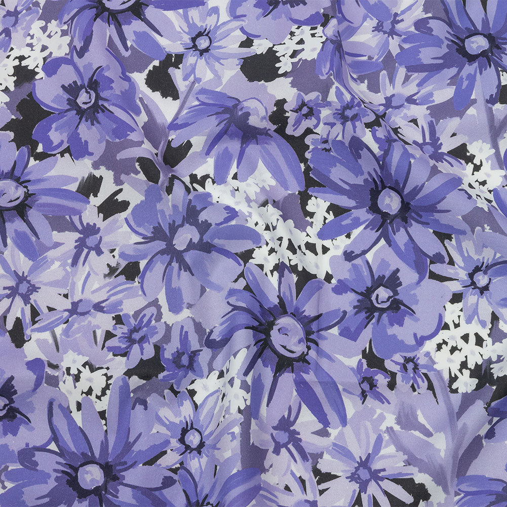 Stretch Cotton Poplin Print - Blue Floral - Mood Exclusive Freya's Passion Stretch Cotton Poplin Print - Blue Floral - Mood Exclusive Freya's Passion