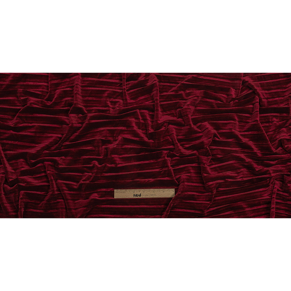 Pleated Velour - Wine - Tver Collection Full Pleated Velour - Wine - Tver Collection Full