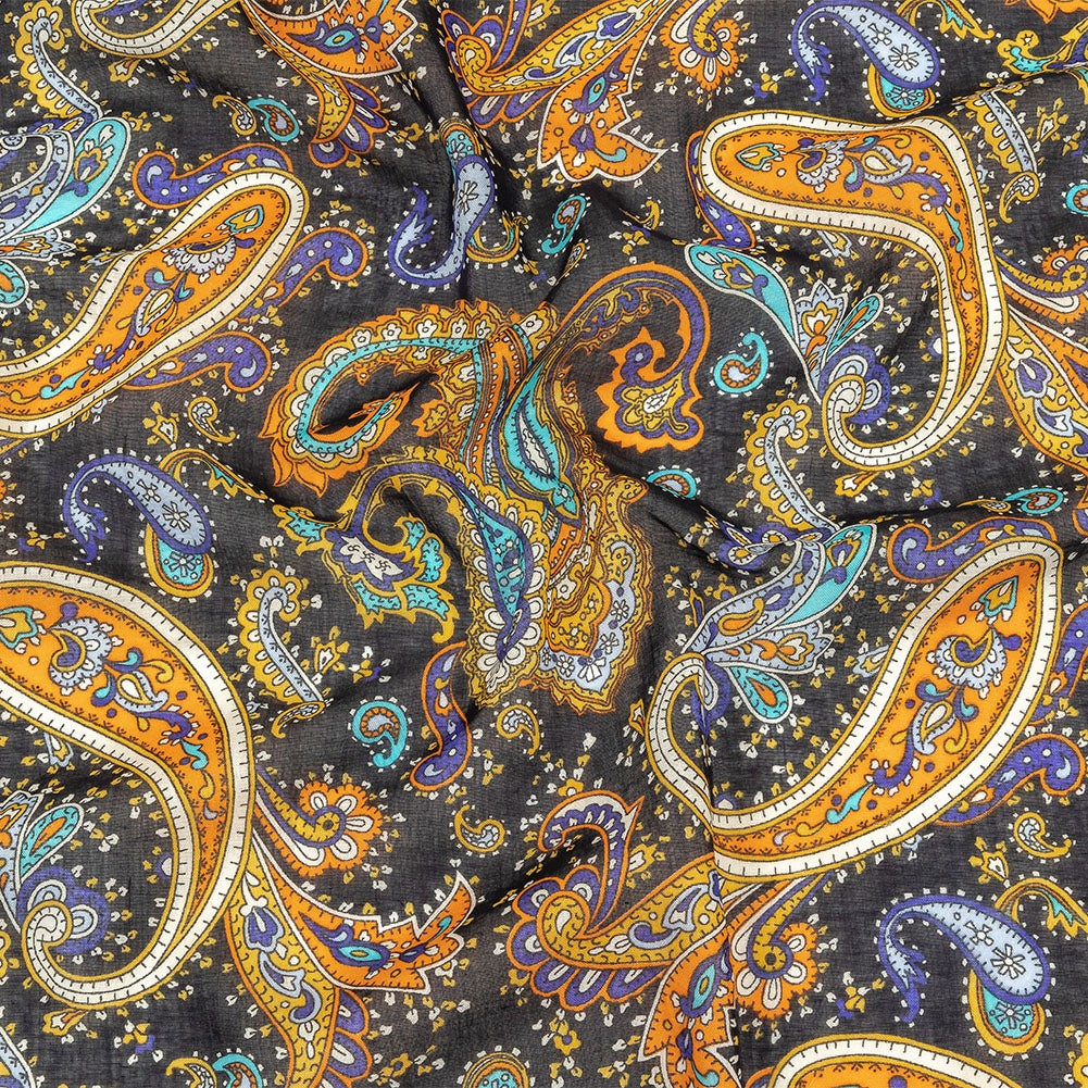 Gauzy Cotton Voile - Midnight Navy, Hawaiian Sunset and Limoges Paisley - Deadstock Gauzy Cotton Voile - Midnight Navy, Hawaiian Sunset and Limoges Paisley - Deadstock
