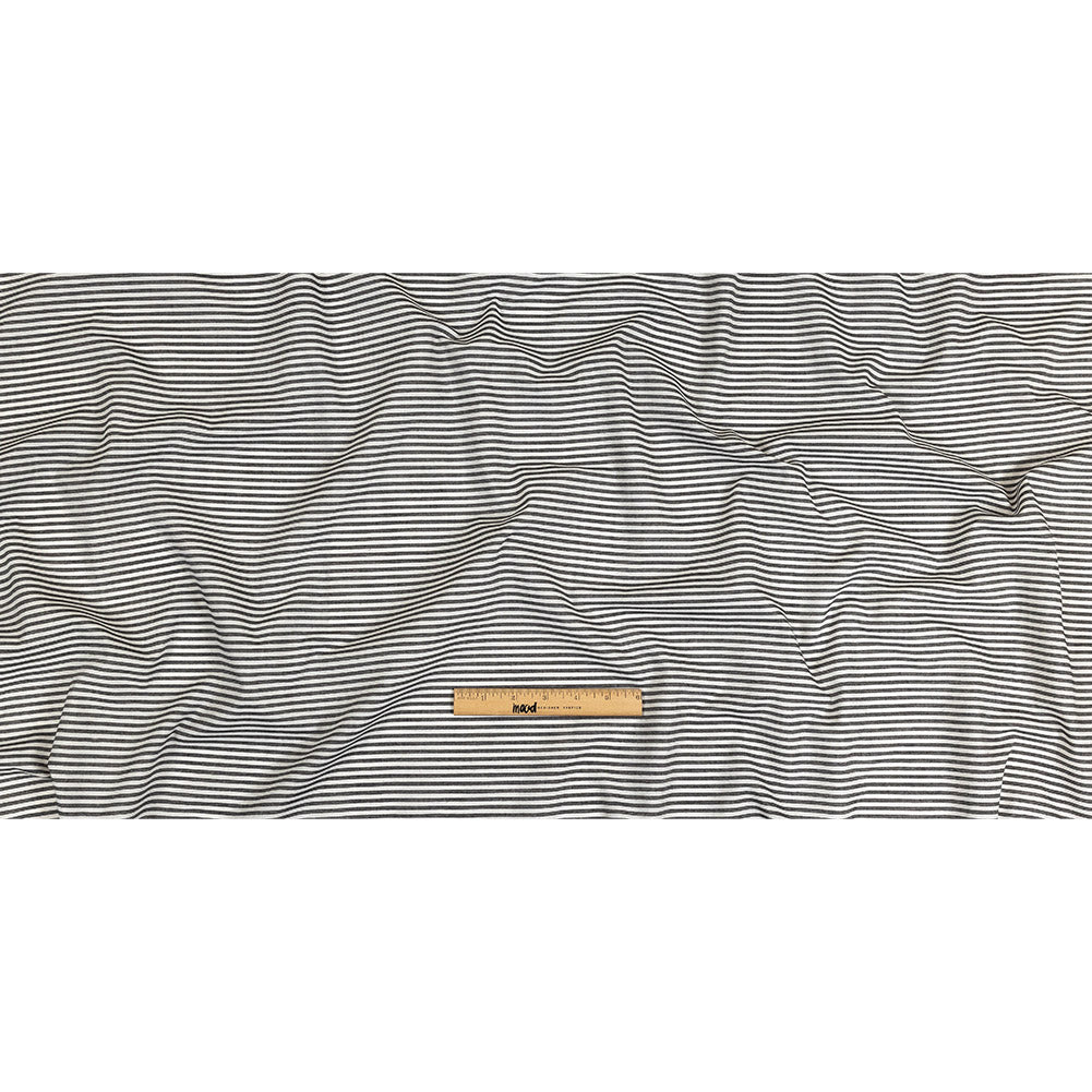 Black and White Railroad Stripes Cotton and Polyester Woven Full Black and White Railroad Stripes Cotton and Polyester Woven Full