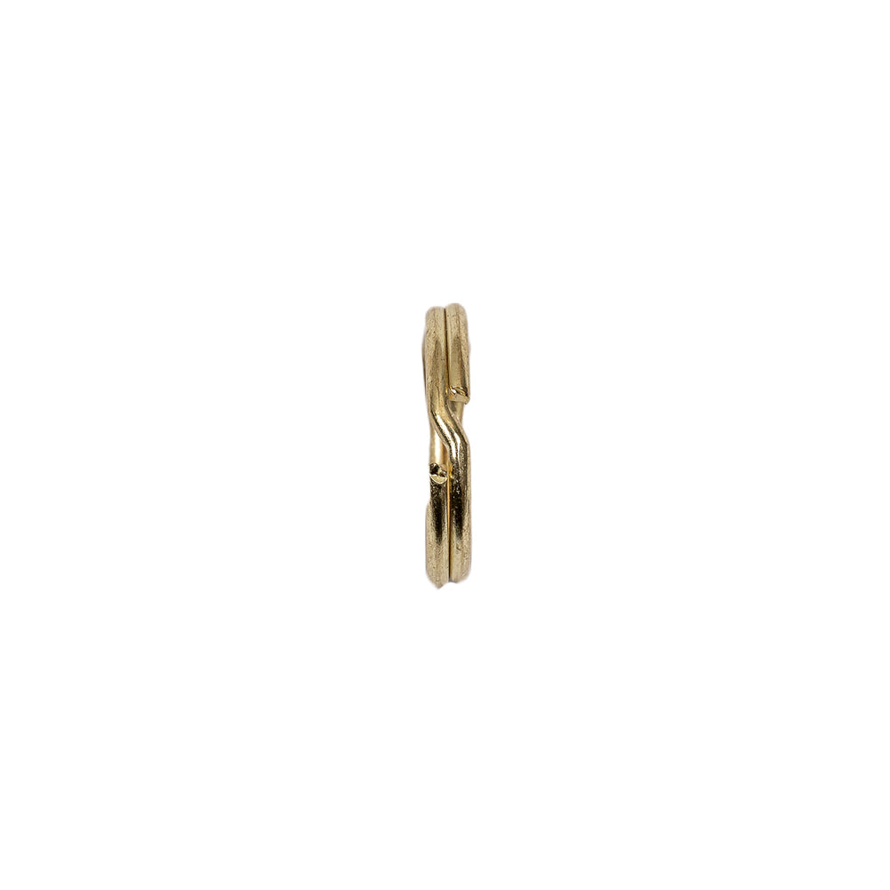 Gold Metal Split Keychain Ring - 0.5" Detail Gold Metal Split Keychain Ring - 0.5" Detail