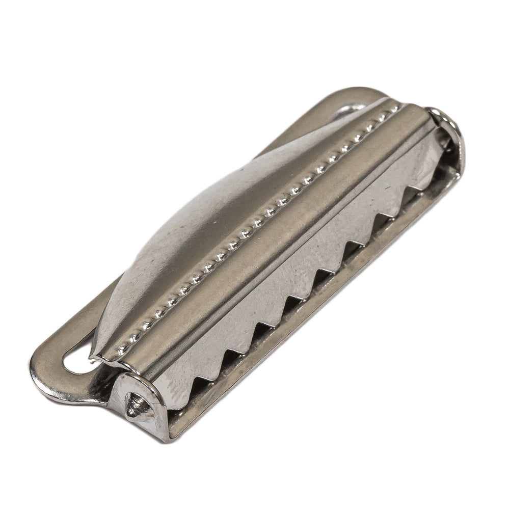 Silver Metal Suspender Slide Adjusters Pair - 1.5" - Folded - Image 2 of 4 Silver Metal Suspender Slide Adjusters Pair - 1.5" - Folded - Image 2 of 4