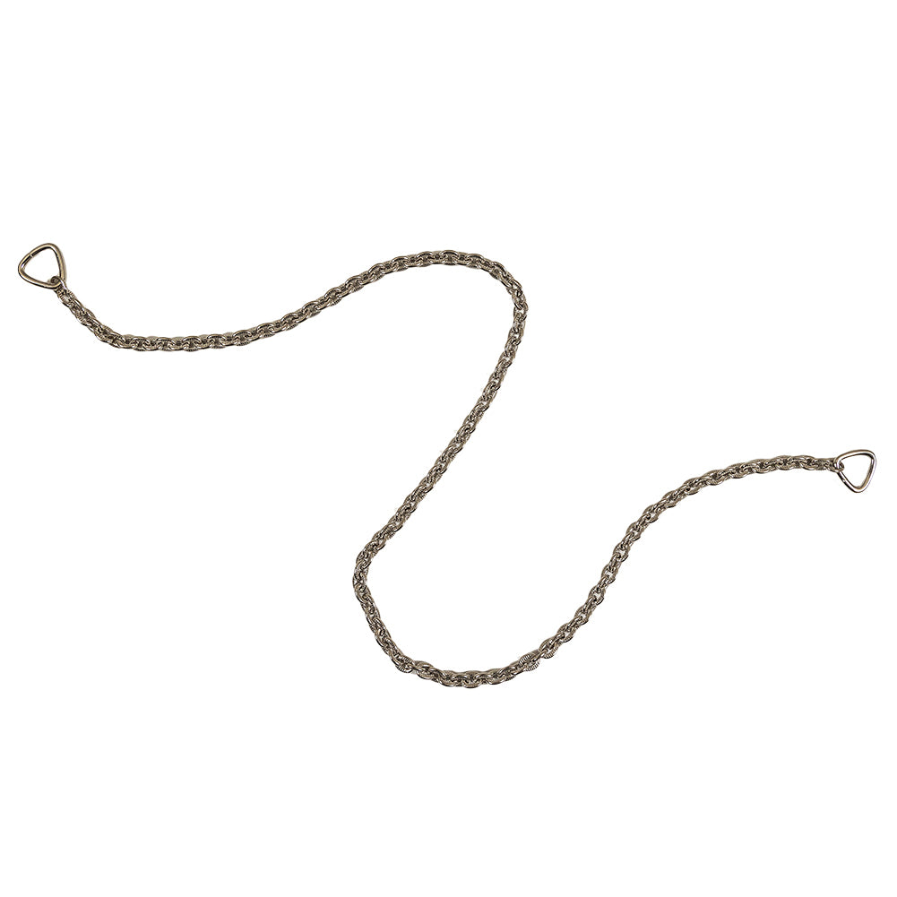 Silver Textured Chain Purse Strap with Triangular Rings - 16" x 0.375" Silver Textured Chain Purse Strap with Triangular Rings - 16" x 0.375"