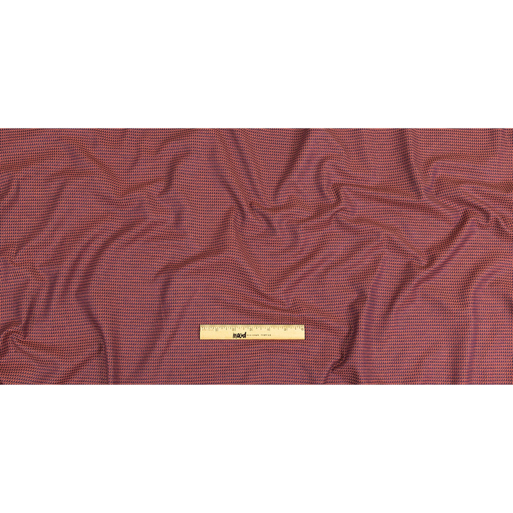 Navy and Orange Triangles Cotton and Polyester Twill Full Navy and Orange Triangles Cotton and Polyester Twill Full