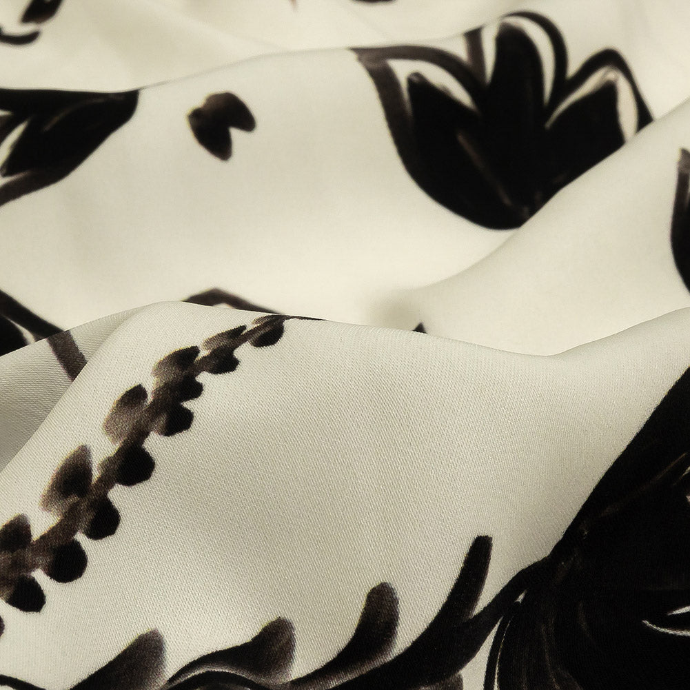 Mood Exclusive White Peaceful Pond Polyester Crepe Detail Mood Exclusive White Peaceful Pond Polyester Crepe Detail