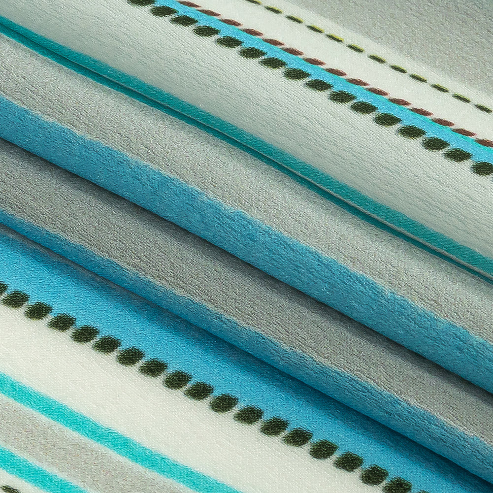 Mood Exclusive Blue Rulebreaker Polyester Crepe de Chine Folded Mood Exclusive Blue Rulebreaker Polyester Crepe de Chine Folded