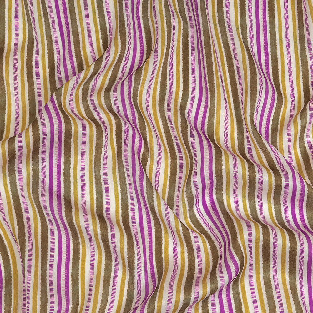 Mood Exclusive Orchid Tint Banded Together Polyester Crepe de Chine Mood Exclusive Orchid Tint Banded Together Polyester Crepe de Chine