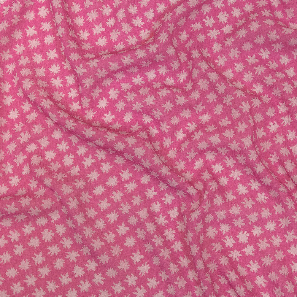 Mood Exclusive Pink Fine Fireworks Crinkled Polyester Georgette Mood Exclusive Pink Fine Fireworks Crinkled Polyester Georgette