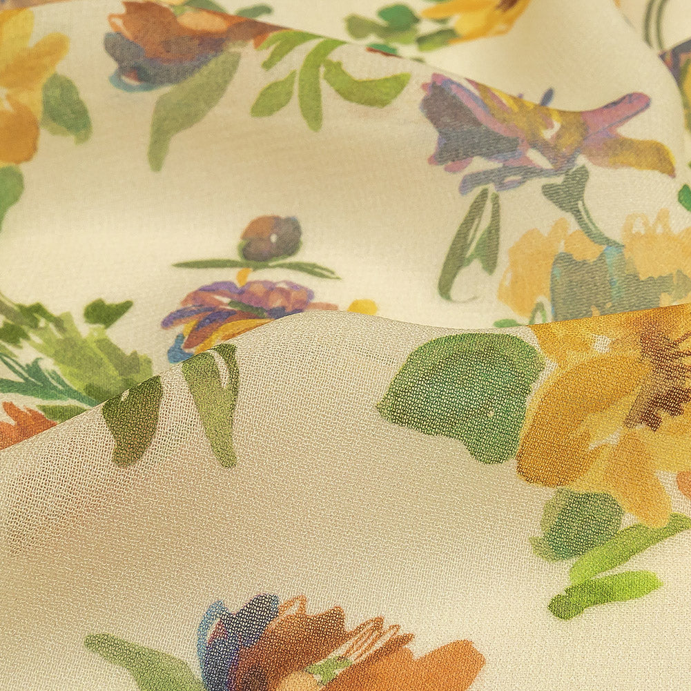 Mood Exclusive Beige Artist's Allure Viscose Georgette Detail Mood Exclusive Beige Artist's Allure Viscose Georgette Detail