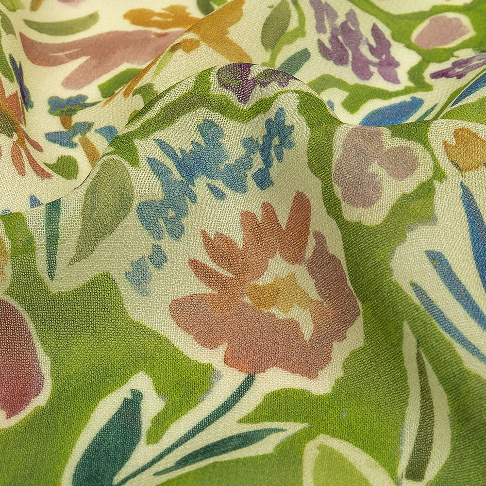 Mood Exclusive Green Collection of Cuttings Viscose Georgette Detail Mood Exclusive Green Collection of Cuttings Viscose Georgette Detail