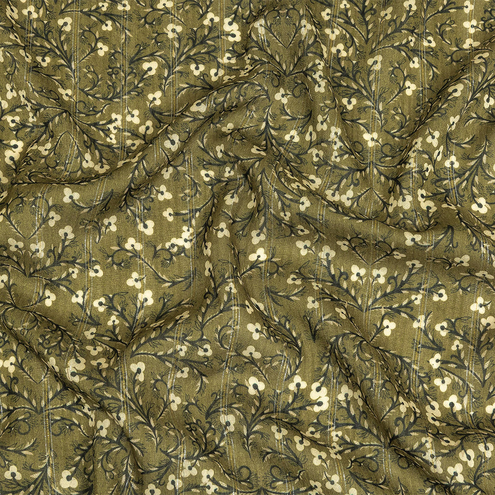 Mood Exclusive Stately Sprouts Metallic Pinstriped Viscose Dobby Mood Exclusive Stately Sprouts Metallic Pinstriped Viscose Dobby